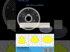 8 anelli UFO High Bay Light Lens φ263.8mm Dimensione 3030/2835LED Lenti impermeabili