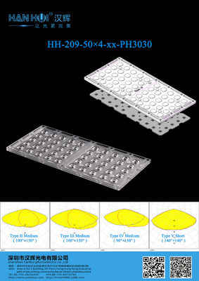 PC Material 200 PCS 3030 LED Lens  High Transmittance High Power LED Street Light For Street Lighting, Flood Lighting