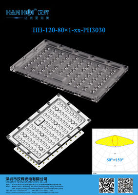 Optical Grade PC 80pcs 3030 LED Light Lens for High Power Flood Lighting