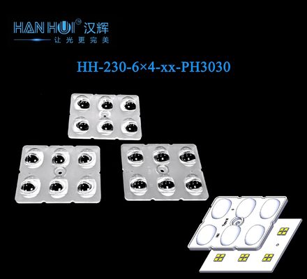 6×4 59.6×49.6mm 3030LEDs T2/T3 Angle Available High Transmission Outdoor Performance Street Lighting&Flood Lighting Lens