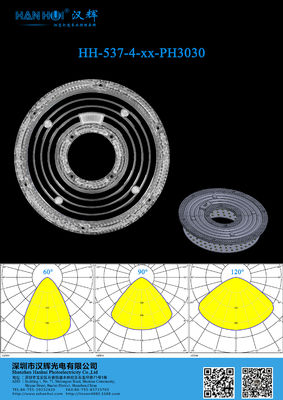 4 Rings Waterproof UFO High Bay Lighting Lens φ183mm Size High Power 3030/2835LEDs Lens