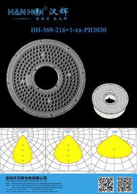 PC Material UFO High Bay Lighting Lens Dimensions 233.11×9mm High Transmittance Easy Installation Lens