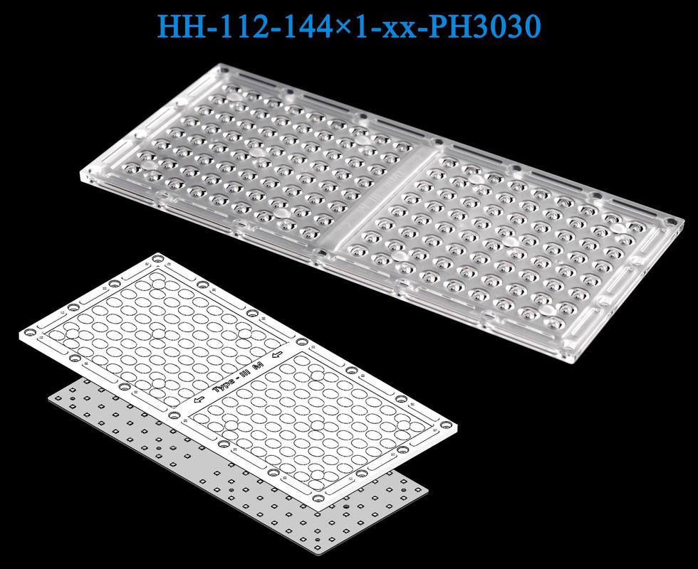 144pcs Chips Four Types Light Distributions Optional Advanced Optical Lens For Area Lighting